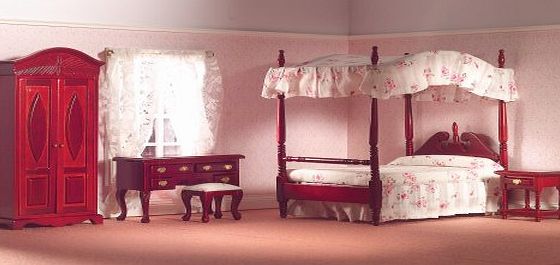 The Dolls House Emporium Traditional Bedroom Set, 5 pcs