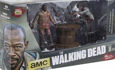 The Walking Dead TV Morgan Jones and Walker with Spike Trap Deluxe Box Action Figure