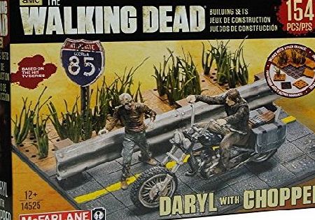 The Walking Dead Walking Dead TV Series Toy - Construction Set - Daryl Dixon Figure with Chopper - AMC