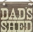 The Wishing Tree Wooden Dads Shed Hanging Sign / Plaque / Wall Art / Door Sign