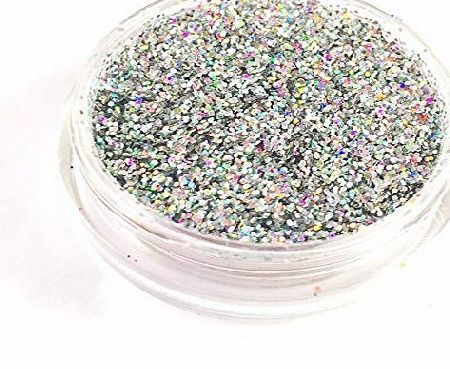 THEBEAUTYBOXBOUTIQUE Glitter Pot - GH64 Holographic Diamond Silver Chunky Glitter Eye Eye shadow Nail Art Face And Body