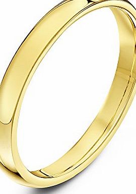 Theia Unisex Super Heavy Court Shape Polished 9 ct Yellow Gold 2 mm Wedding Ring - Size K