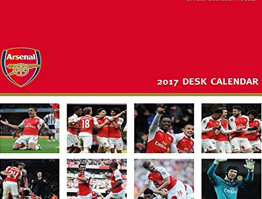 TheWorks Arsenal Official 2017 Desk Easel Calendar - Month To View Desk Calendar 2017