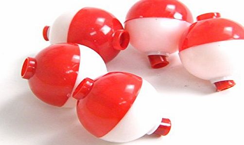 thkfish 10 Pieces Lot Diameter: 38mm Snap On Ball Buttom Plastic Fishing Floats Assortment
