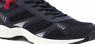 Tick Mens Mesh Lace Up Trainer in Navy - Size 10 - Blue