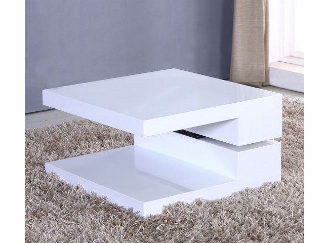 Tiffany Square Rotating Top Coffee Table in High