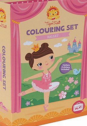 Tiger Tribe Ballerina Set for Girls. Ballet Colouring Book Activity Set for Girls. Great travel activity packs for kids / Activity Book. Great Gifts for Girls 6 years old
