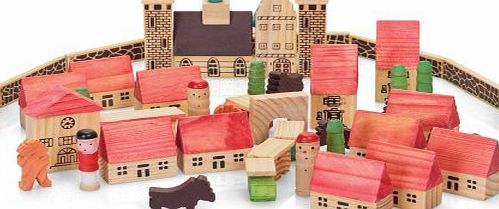 Tobar Miniature Wooden Village Set in a bag