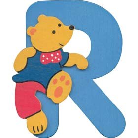 Tobar Wooden teddy bear alphabet letter R