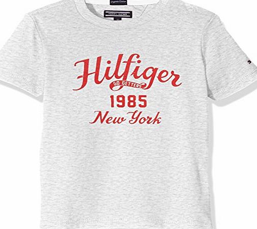 Tommy Hilfiger Boys CN Tee S/S T-Shirt, Grey-Grau (Light Grey Heather 023), 12 Years