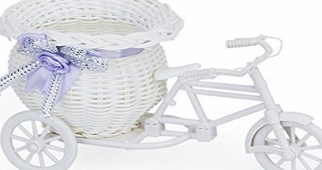 TOOGOO(R) Handmade Tricycle/Bike Shape Flower Basket for Flower Storage/Arrangement