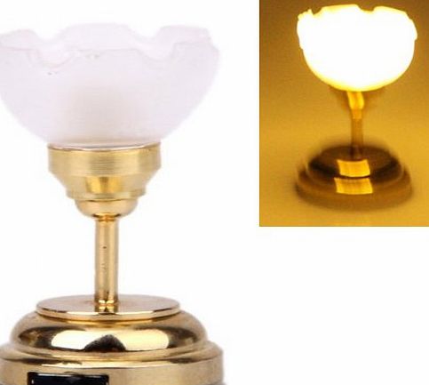 TOOGOO(R) LED Ceiling Light Miniature for Doll House 1/12 - golden