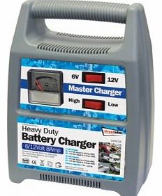TOOLTIME Streetwize SWBCG8 Automatic Plastic Cased Battery Charger 6/ 12 V 8 A