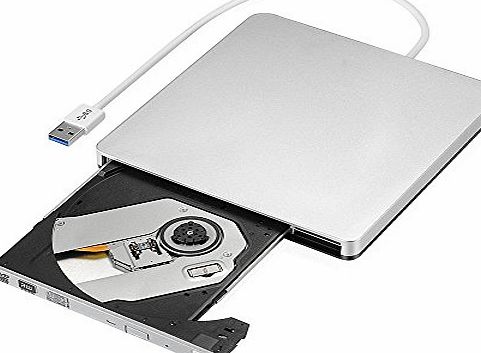 Topop USB 3.0 External DVD CD Burner, Topop High Speed Drive Writer Player for Macbook, Macbook Pro, Macbook Air Laptop Desktop PC