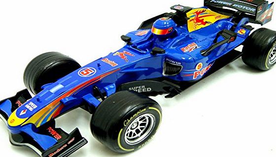 Toyrific Blue Formula One Racing Car F1 Racing Car Friction Powered Car Toy 1:14 Scale