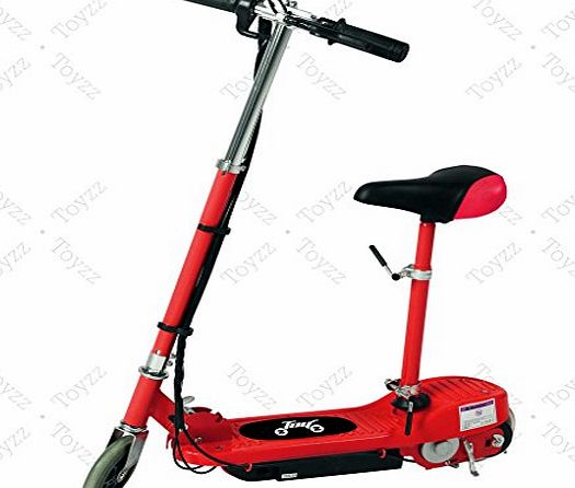 toyzz New 2017 Electric E Scooter Ride on Rechargeable Battery Removable Seat Kids Toys Ride On Cars 120W 24V Scooters (RED WITH SEAT)