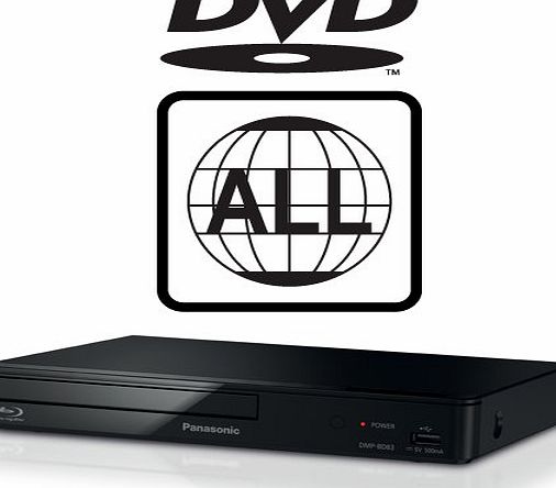 TPS DVD Modified Panasonic DMP-BD84EB-K Smart Blu-ray Player MULTIREGION for DVD