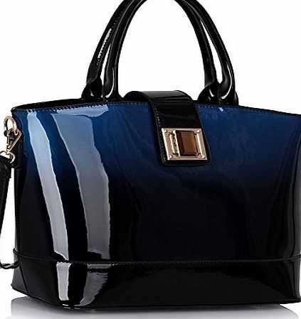 TrendStar Ladies Handbags Womens Large Bags Shoulder Faux Leather(Please Check Detail of Tote Bag in pictures) (Navy Shoulder Bag)