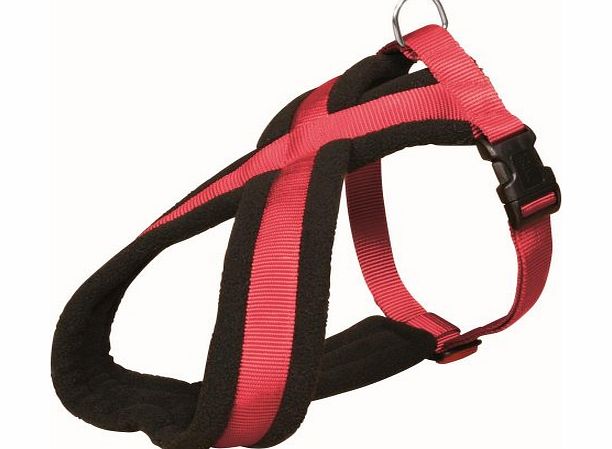 Trixie Premium Harness with Fleece Padding, S, 35-50 cm x 25 mm, Red