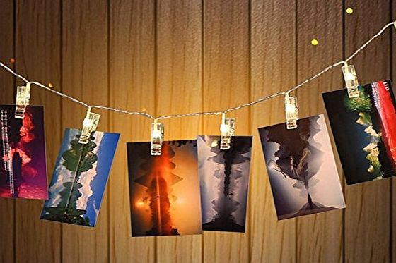 TryLight Photo Clip String Lights 2.5M 20 LED 2 Modes USB Operated Peg Fairy Lights for Hanging Pictures Indoor Outdoor Decoration