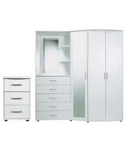 Turin Fitment Wardrobe Package - White