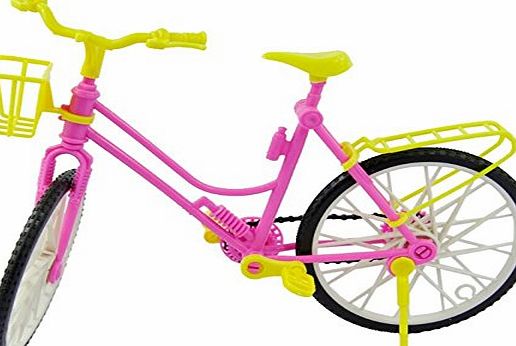 u-hoMEy Barbie Doll Accessories Detachable Bike with Basket