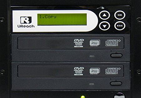 U-Reach 1-1 CD/DVD Duplicator with latest Sata drives Sold by Promedia Supplies UK