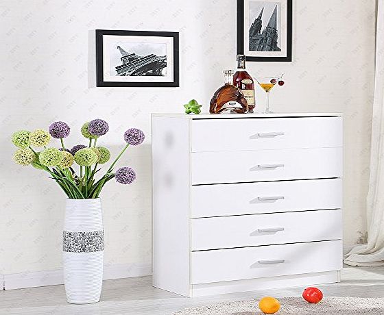 UEnjoy White Chest of Drawers Bedroom Contemporary Furniture