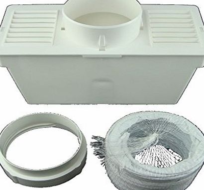 Ufixt Crosslee, Crusader, Electra, Electrolux, Hoover, Hotpoint, Indesit and Jackson Universal Tumble Dryer CONDENSER VENT KIT Box With Hose