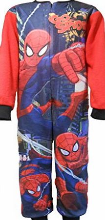 Ultimate Spiderman Boys Ultimate Spiderman Go Spidey Fleece Zipper Sleepsuit Romper sizes from 3 to 8 Years