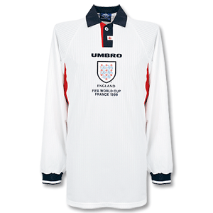 Umbro 97-99 England Home L/S Shirt   FIFA 98 Emb. - Players