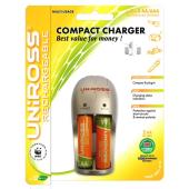 uniross U0148009 Compact Charger With 2 X HYBRIO