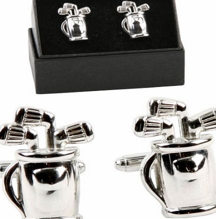 Unknown Mens Gift Designer Cufflinks Golf Bag - Make An Ideal Gift For The Golf Fanatic