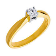 Unbranded 18Ct 1/4 carat diamond ring S