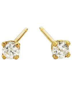 18ct Gold Diamond Solitaire Earrings