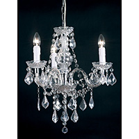 Elegant chandelier made of transparent acrylic complete with beads and droplets. Height - 50cm Diame