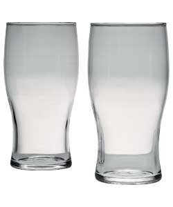 Unbranded 6 Pack Clear Pint Glasses