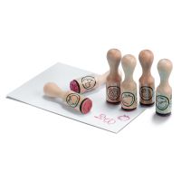 6 Patterned Classic Wooden Stamp Set