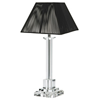Unbranded AI3002/268 12 BLK - Clear Crystal Glass Table Lamp