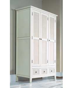 Ceylon White 3 Door- 2 Drawer Robe