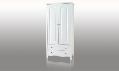 Unbranded Chamois White two door wardrobe