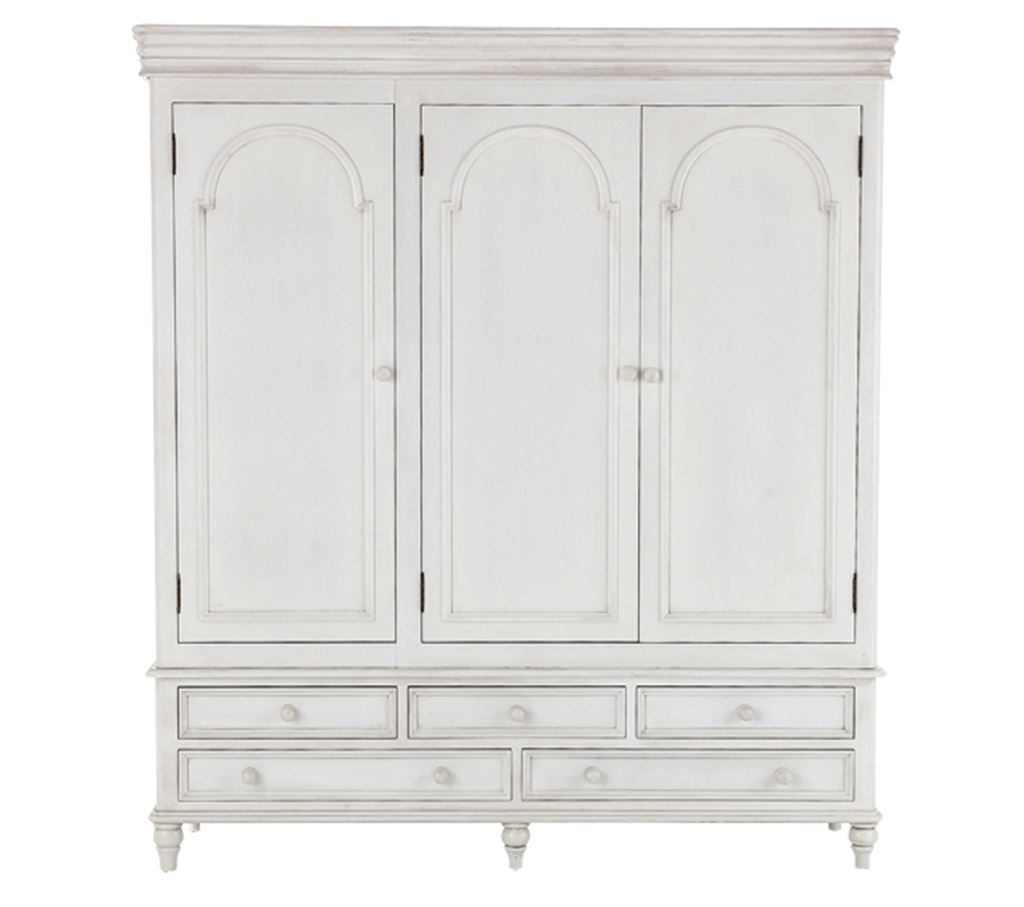 Unbranded Country Rose White Triple Wardrobe