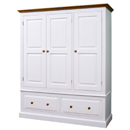 Country white painted triple wardrobe furniture