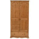 Devon Pine all hanging double wardrobe with