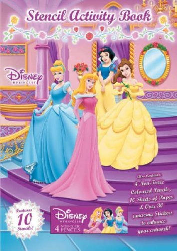 Disney Princess Stencil Activity Book (DISNEY PRINCESS)- Flair Leisure Product Plc