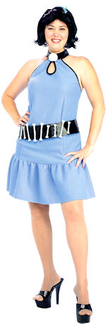Adult Betty Rubble Costume includes dress, belt and wig.
