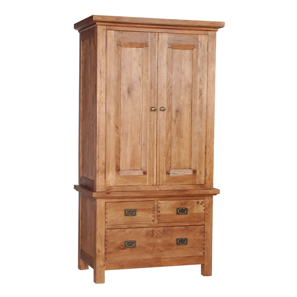 Unbranded Fiona Two-Part Wardrobe with 3 Drawers and 2 Doors