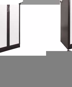 Unbranded Impressions 2 Door Mirrored Wardrobe - Black