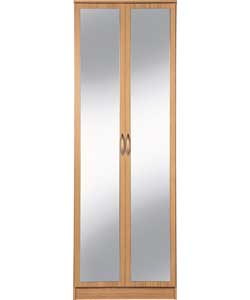 Unbranded Impressions 2 Door Mirrored Wardrobe - Oak