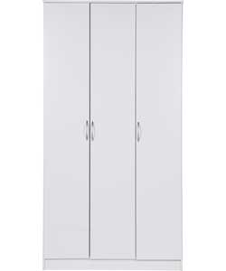 Unbranded Impressions 3 Door Wardrobe - White